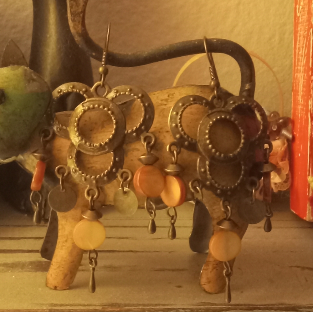 🥰 5/$25 - Bronze Chandelier Earrings